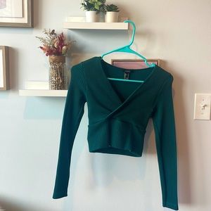 Forever 21 SMALL Green Long Sleeve Top